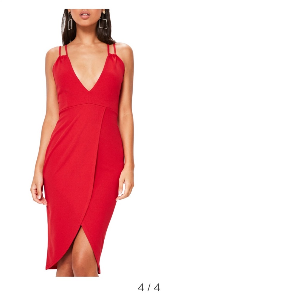Missguided double strap body-con dress